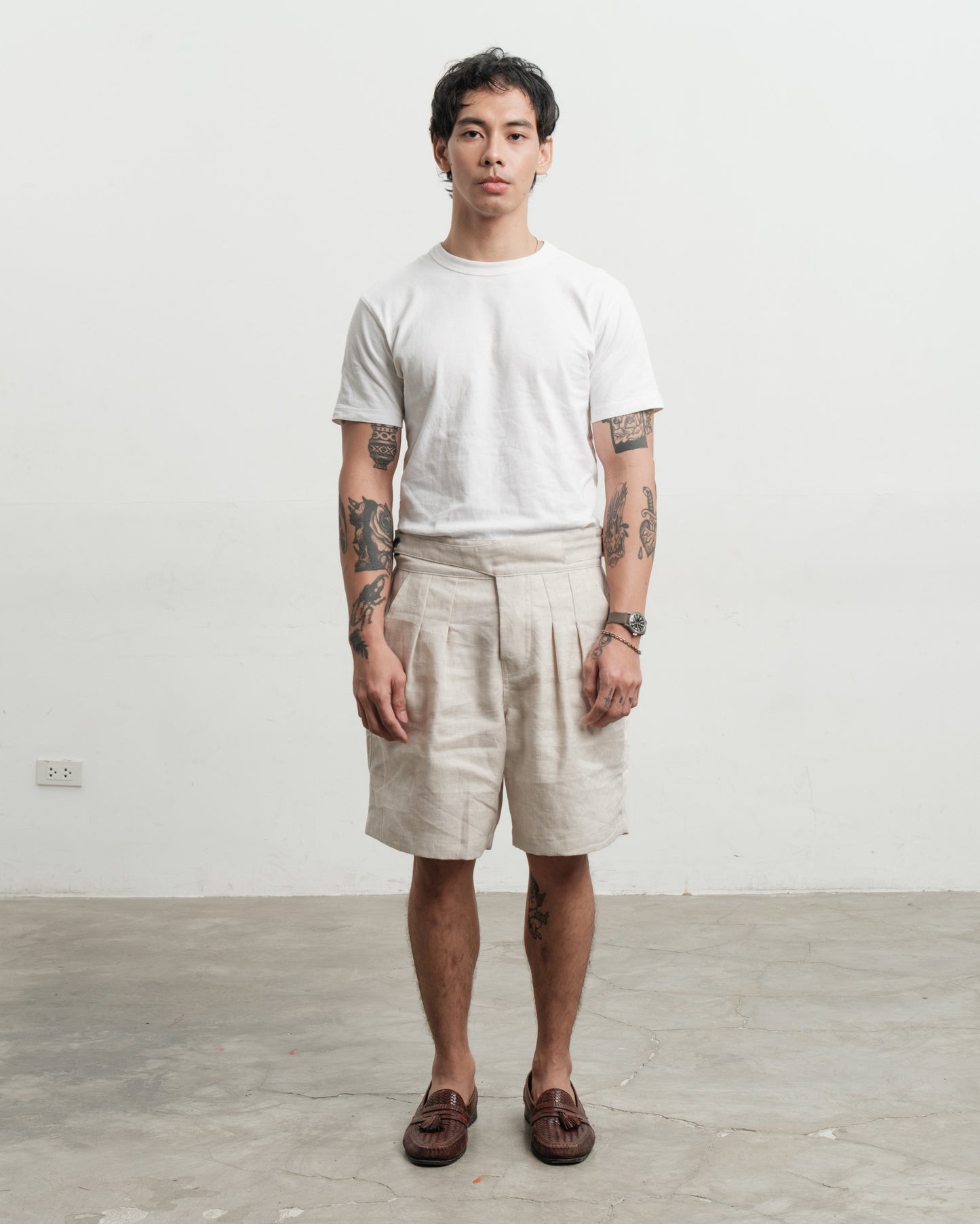 Gurkha Shorts in Linen